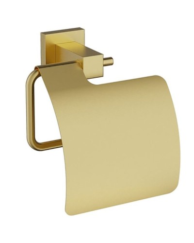 Держатель туалетной бумаги Timo Selene 17042/17с крышкой Золото матовое