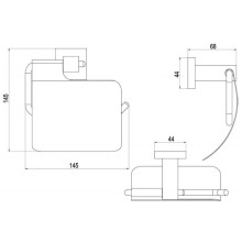 Держатель туалетной бумаги Timo Selene 17042/17с крышкой Золото матовое