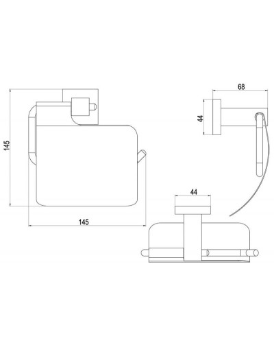 Держатель туалетной бумаги Timo Selene 17042/17с крышкой Золото матовое