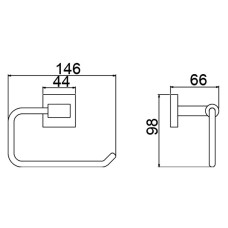 Держатель туалетной бумаги Timo Selene 12041/03 Черный