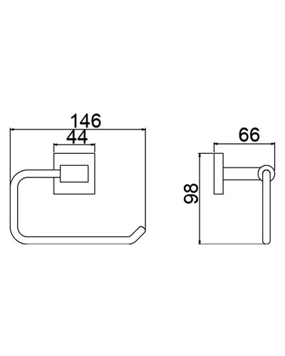 Держатель туалетной бумаги Timo Selene 12041/03 Черный