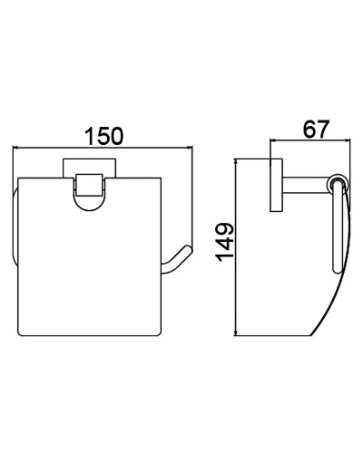 Держатель туалетной бумаги Timo Selene 12042/03 с крышкой Черный