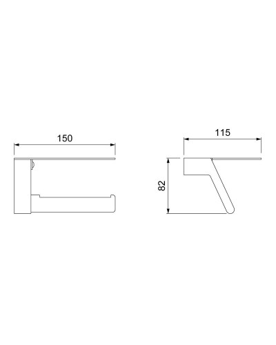 Держатель туалетной бумаги Timo Selene 14043/03 Черный
