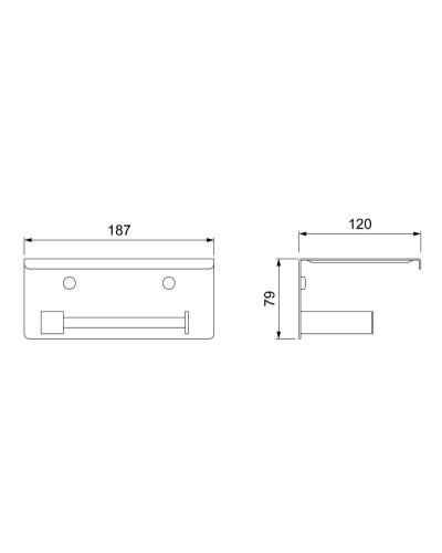 Держатель туалетной бумаги Timo Selene 14044/03 Черный