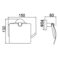 Держатель туалетной бумаги Timo Saona 13042/03 с крышкой Черный