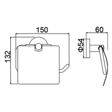 Держатель туалетной бумаги Timo Saona 13042/03 с крышкой Черный