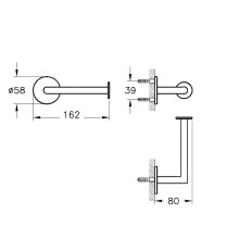 Держатель туалетной бумаги Vitra Origin A4488736 Черный матовый