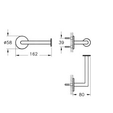 Держатель туалетной бумаги Vitra Origin A4488736 Черный матовый
