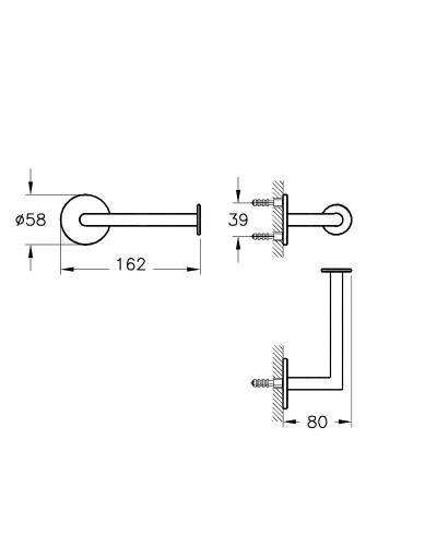 Держатель туалетной бумаги Vitra Origin A4488736 Черный матовый