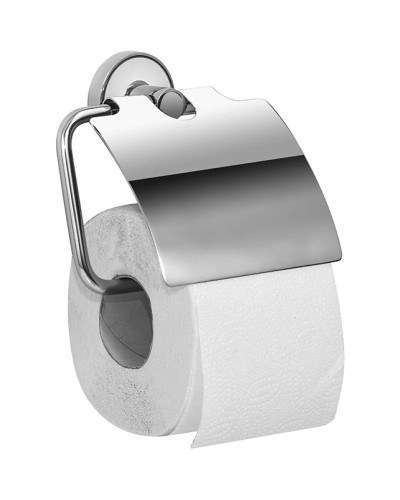 Держатель туалетной бумаги с крышкой хром/белый IDDIS Calipso CALSBC0I43