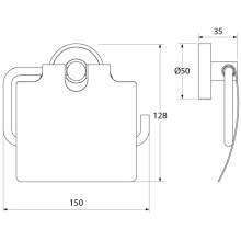 Держатель туалетной бумаги с крышкой хром/белый IDDIS Calipso CALSBC0I43