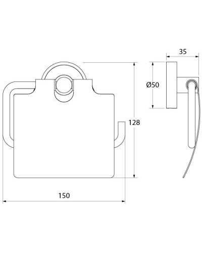 Держатель туалетной бумаги с крышкой хром/белый IDDIS Calipso CALSBC0I43