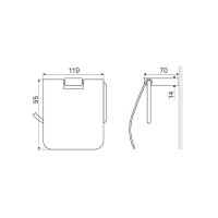 Держатель туалетной бумаги Excellent Riko DOEX.1607CR с крышкой Хром