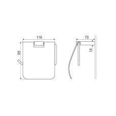 Держатель туалетной бумаги Excellent Riko DOEX.1607CR с крышкой Хром