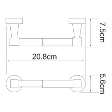 Держатель туалетной бумаги WasserKRAFT Isen K-4022 Хром