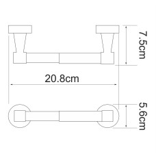 Держатель туалетной бумаги WasserKRAFT Isen K-4022 Хром