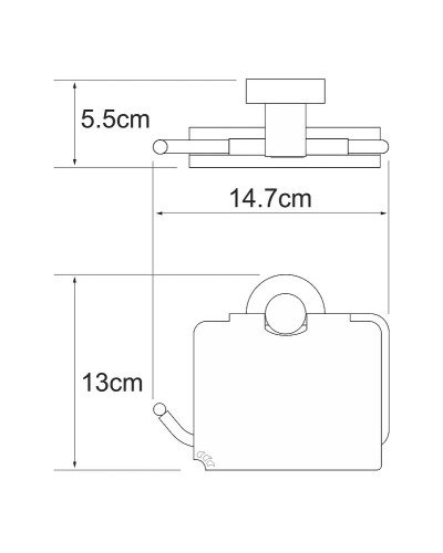 Держатель туалетной бумаги WasserKRAFT Isen K-4025 с крышкой Хром