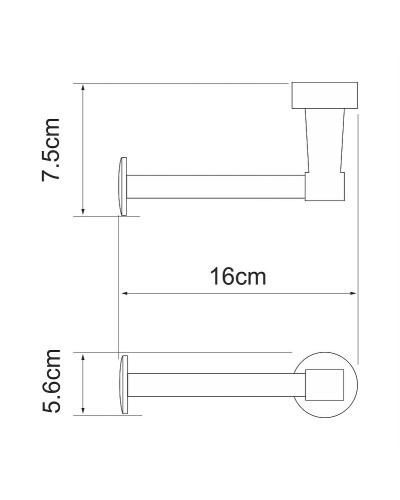 Держатель туалетной бумаги WasserKRAFT Isen K-4096 Хром