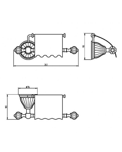 Держатель туалетной бумаги Migliore Olivia 17450 с крышкой Золото Белый