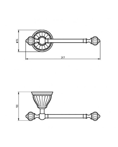 Держатель туалетной бумаги Migliore Olivia 17544 Хром Белый