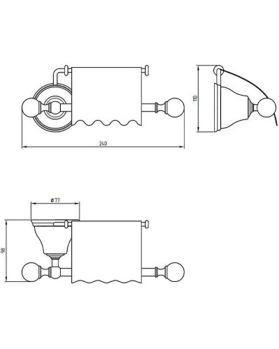 Держатель туалетной бумаги Migliore Provance 17653 с крышкой Хром