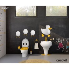 Держатель туалетной бумаги Creavit Ducky BR20213Y с крышкой Желтый