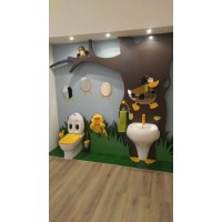 Держатель туалетной бумаги Creavit Ducky BR20213Y с крышкой Желтый