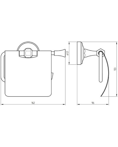 Держатель туалетной бумаги Migliore Fortuna 27692 с крышкой Хром
