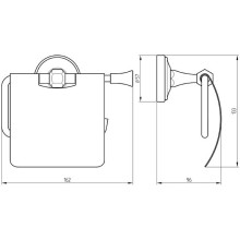 Держатель туалетной бумаги Migliore Fortuna 27693 с крышкой Бронза
