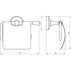 Держатель туалетной бумаги Migliore Fortuna 27693 с крышкой Бронза