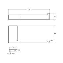 Держатель для туалетной бумаги CEZARES SLIDER-PH1-01