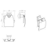 Держатель для туалетной бумаги с крышкой WONZON & WOGHAND, Брашированное золото (WW-V1802-BG)