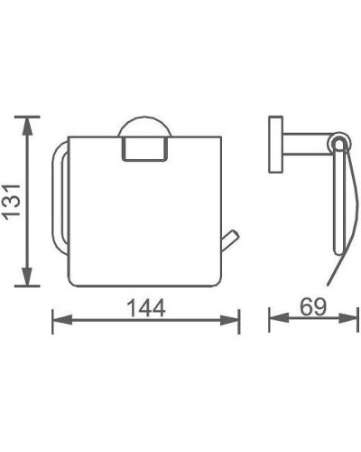 Держатель для туалетной бумаги Aquanet 4586 264909 с крышкой Хром