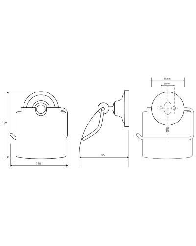 Держатель туалетной бумаги Bemeta Retro bronze 144112017 Бронза