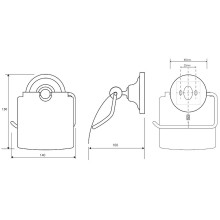 Держатель туалетной бумаги Bemeta Retro chrom 144312012 с крышкой Хром