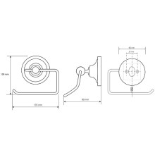 Держатель туалетной бумаги Bemeta Retro chrom 144312022 Хром