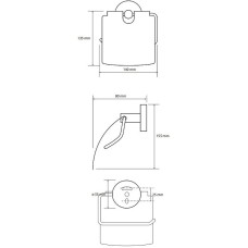 Держатель туалетной бумаги Bemeta Hematit 159112012 Антрацит глянец