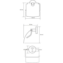 Держатель туалетной бумаги Bemeta Graphit 156112012 Антрацит матовый