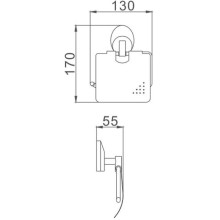 Держатель туалетной бумаги Haiba HB1603 с крышкой Хром