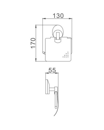 Держатель туалетной бумаги Haiba HB1603 с крышкой Хром