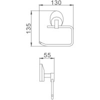 Держатель туалетной бумаги Haiba HB1603-3 Хром