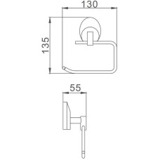 Держатель туалетной бумаги Haiba HB1603-3 Хром