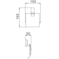 Держатель туалетной бумаги Haiba HB8803 с крышкой Хром