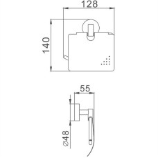 Держатель туалетной бумаги Haiba HB1703 с крышкой Хром