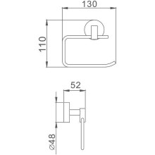 Держатель туалетной бумаги Haiba HB1703-3 Хром