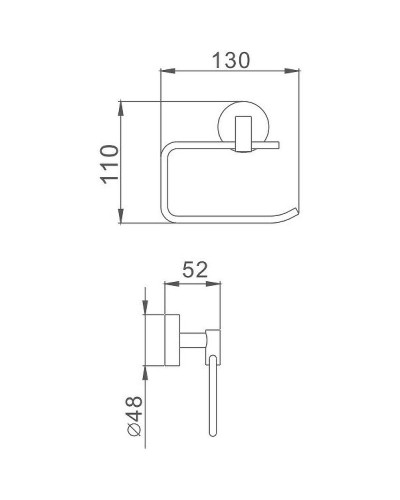 Держатель туалетной бумаги Haiba HB1703-3 Хром