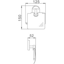 Держатель туалетной бумаги Haiba HB1903 с крышкой Хром