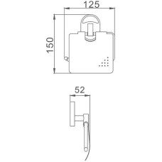 Держатель туалетной бумаги Haiba HB1903 с крышкой Хром