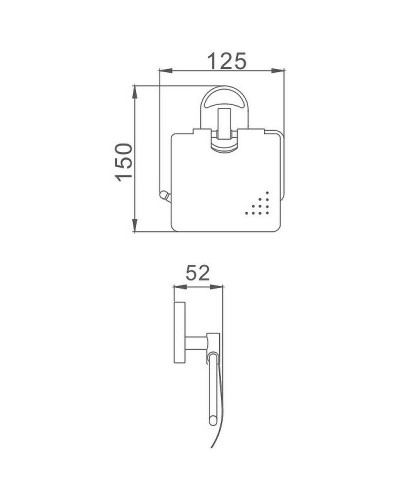 Держатель туалетной бумаги Haiba HB1903 с крышкой Хром