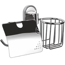 Держатель туалетной бумаги и освежителя воздуха Haiba HB1903-1 с крышкой Хром